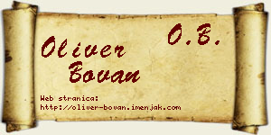 Oliver Bovan vizit kartica